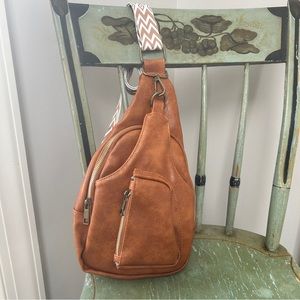 NWT Small over the shoulder leather backpack